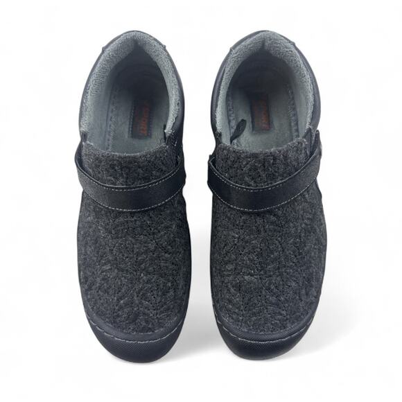 Jambu J Sport Shoes Womens 9 Black Faux Leather Wool Blend Slip On Blair Memory - Picture 3 of 9